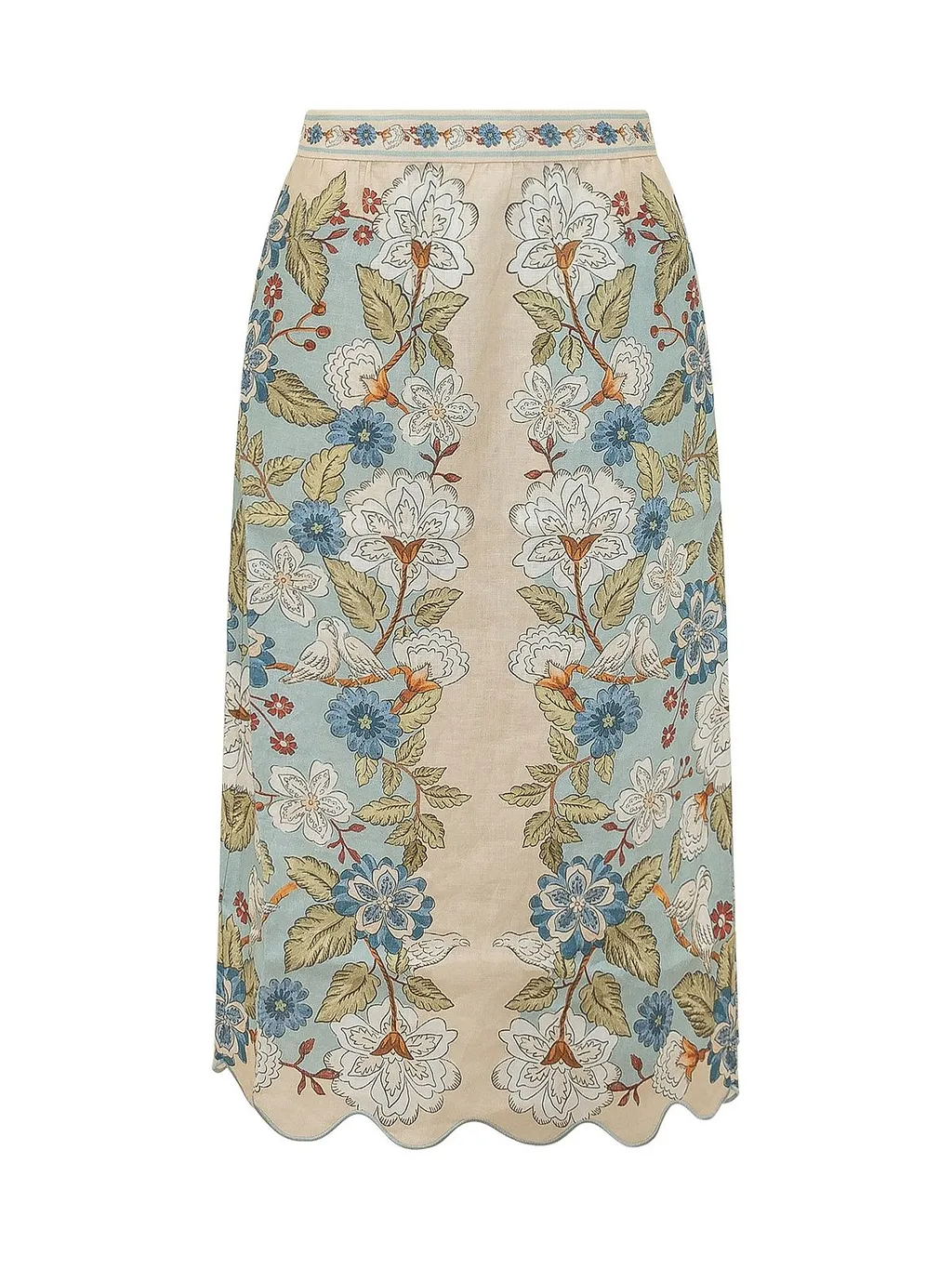Garden Floral Midi Skirt