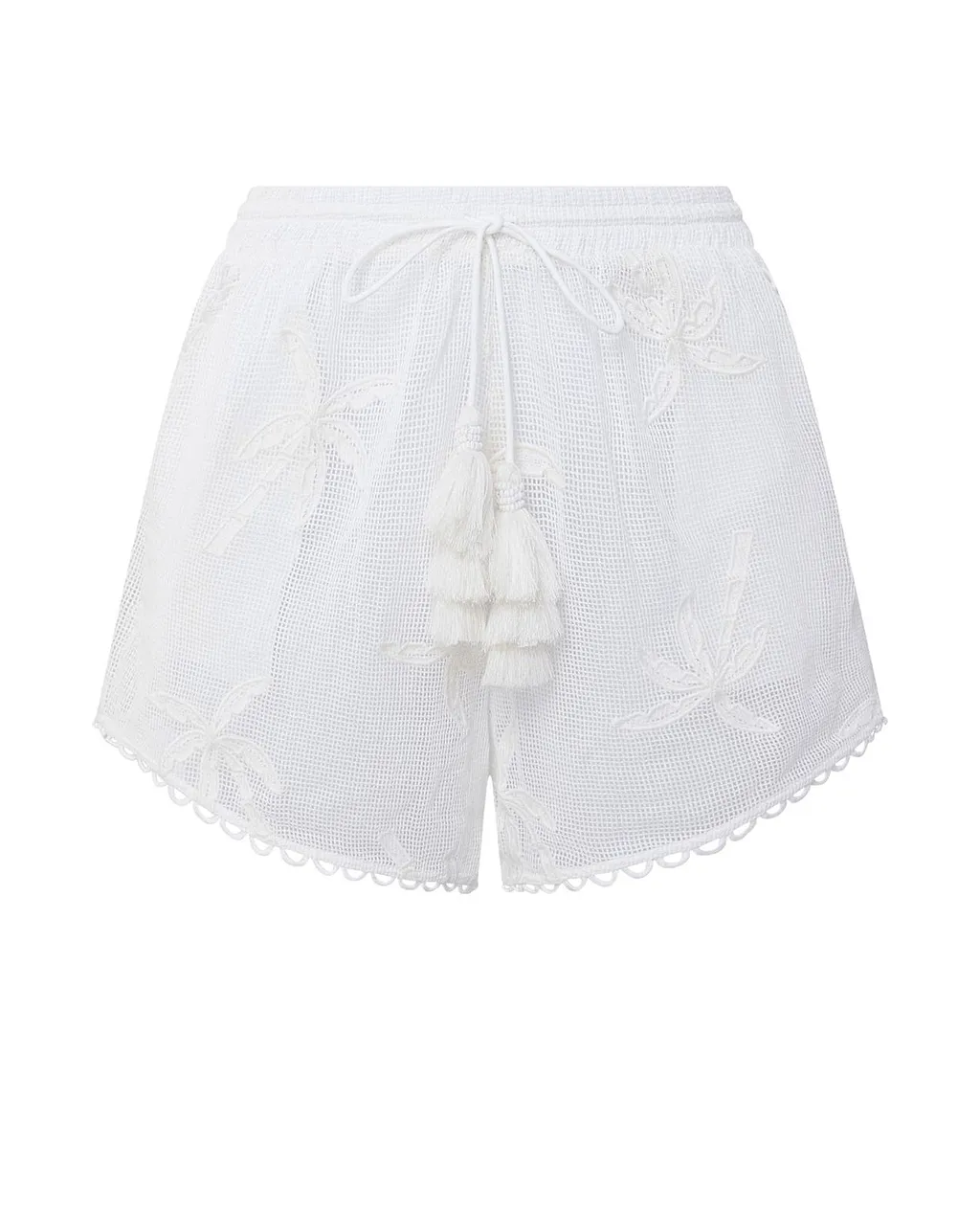 Farm Rio Palm Trees Drawstring Tassel Shorts