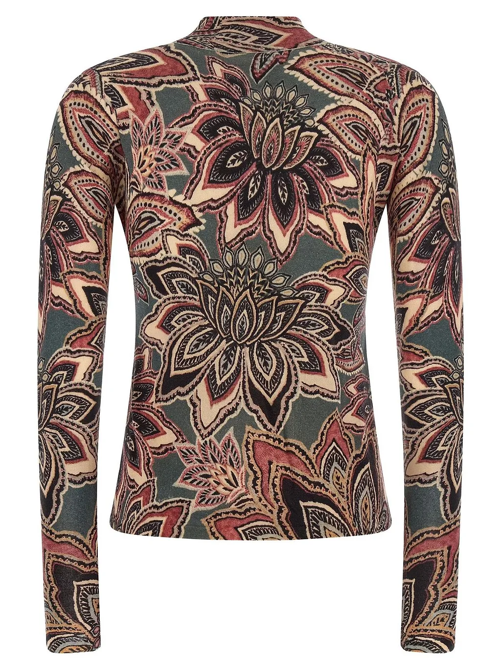 Farm Rio Tapestry Floral Mock-Neck Top