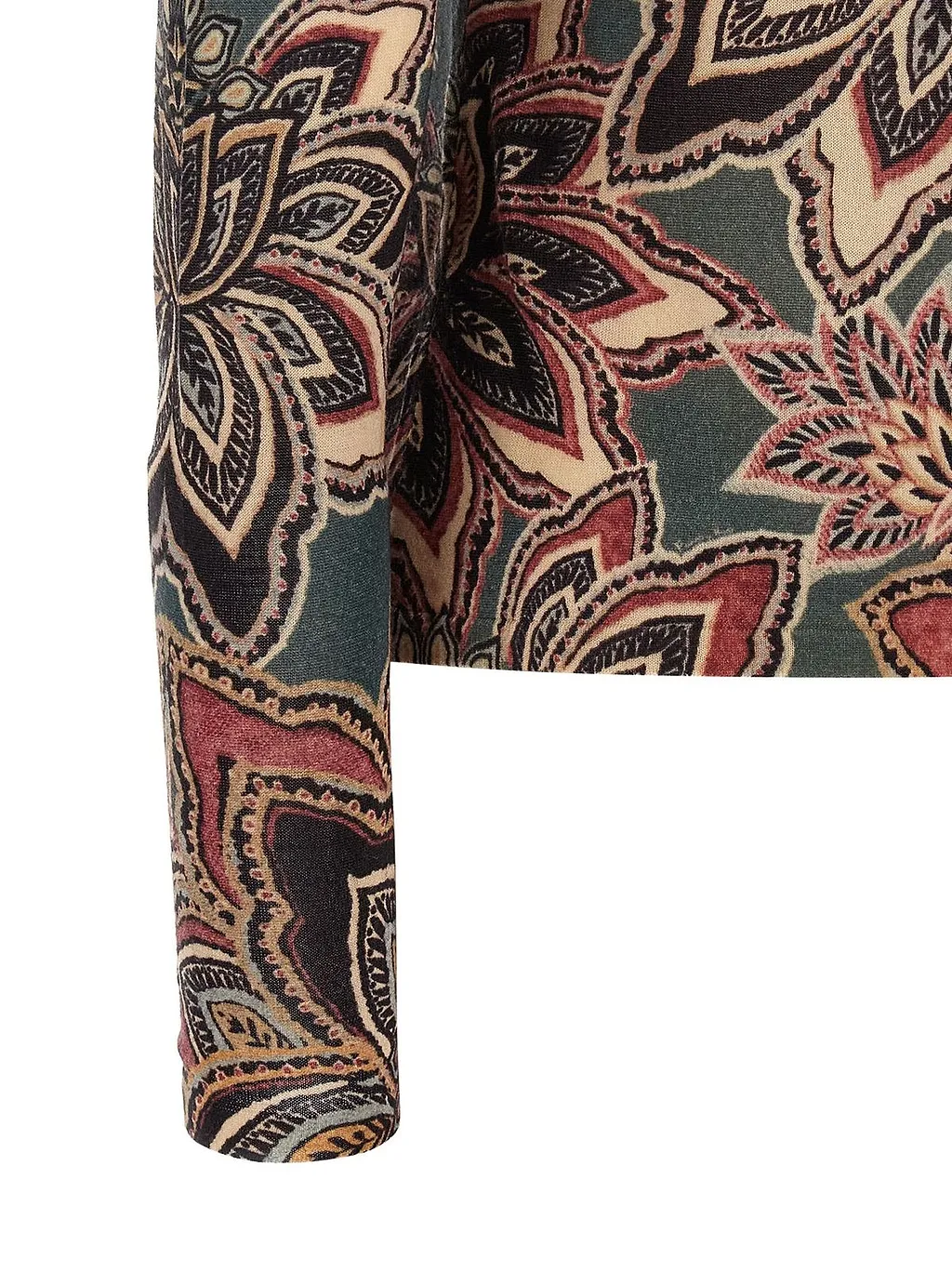 Farm Rio Tapestry Floral Mock-Neck Top