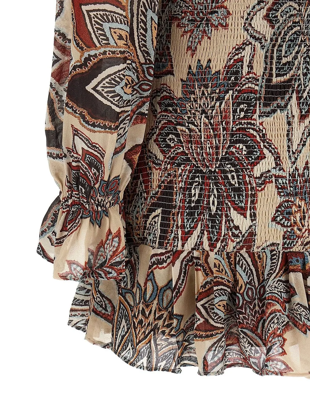 Farm Rio Tapestry Ruffled Mini Dress
