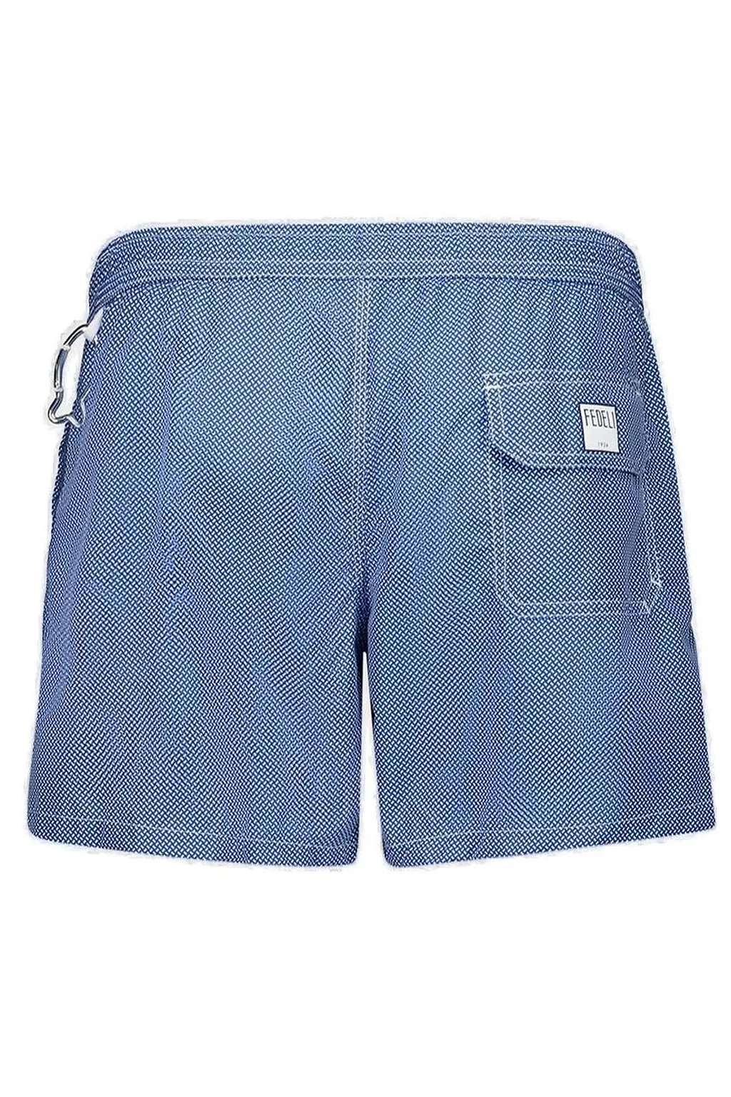 Fedeli Logo Patch Drawstring Swim Shorts
