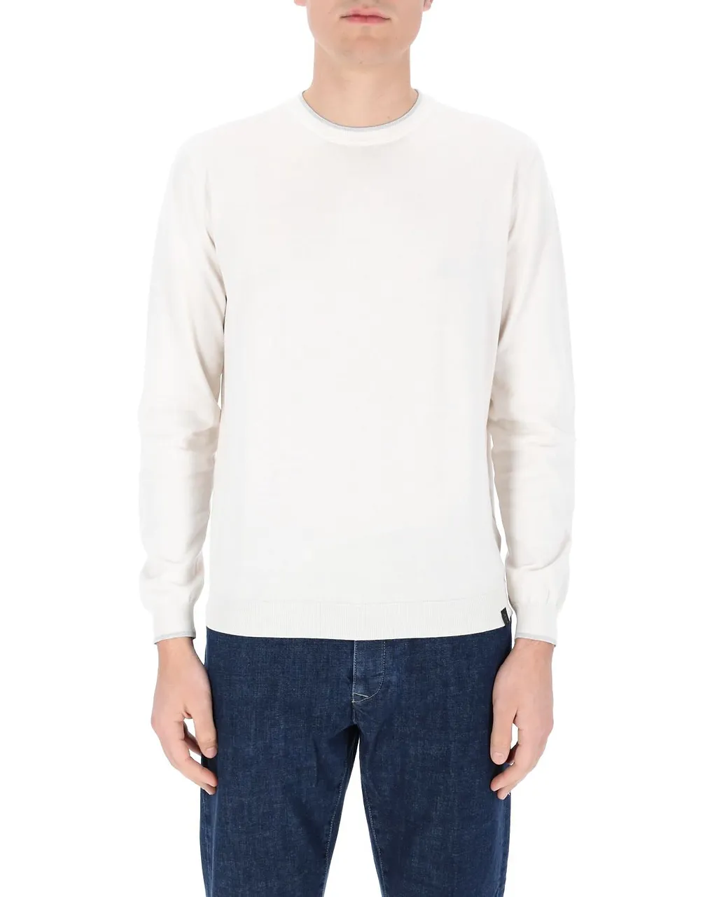 Fay Fine Knit Crew-Neck Sweater