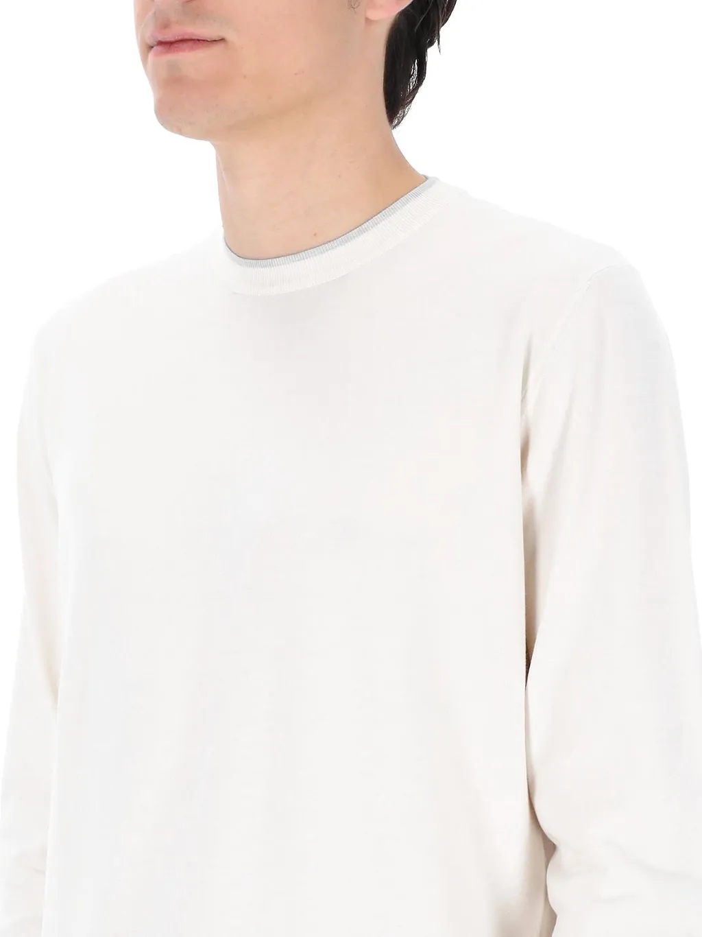 Fay Fine Knit Crew-Neck Sweater