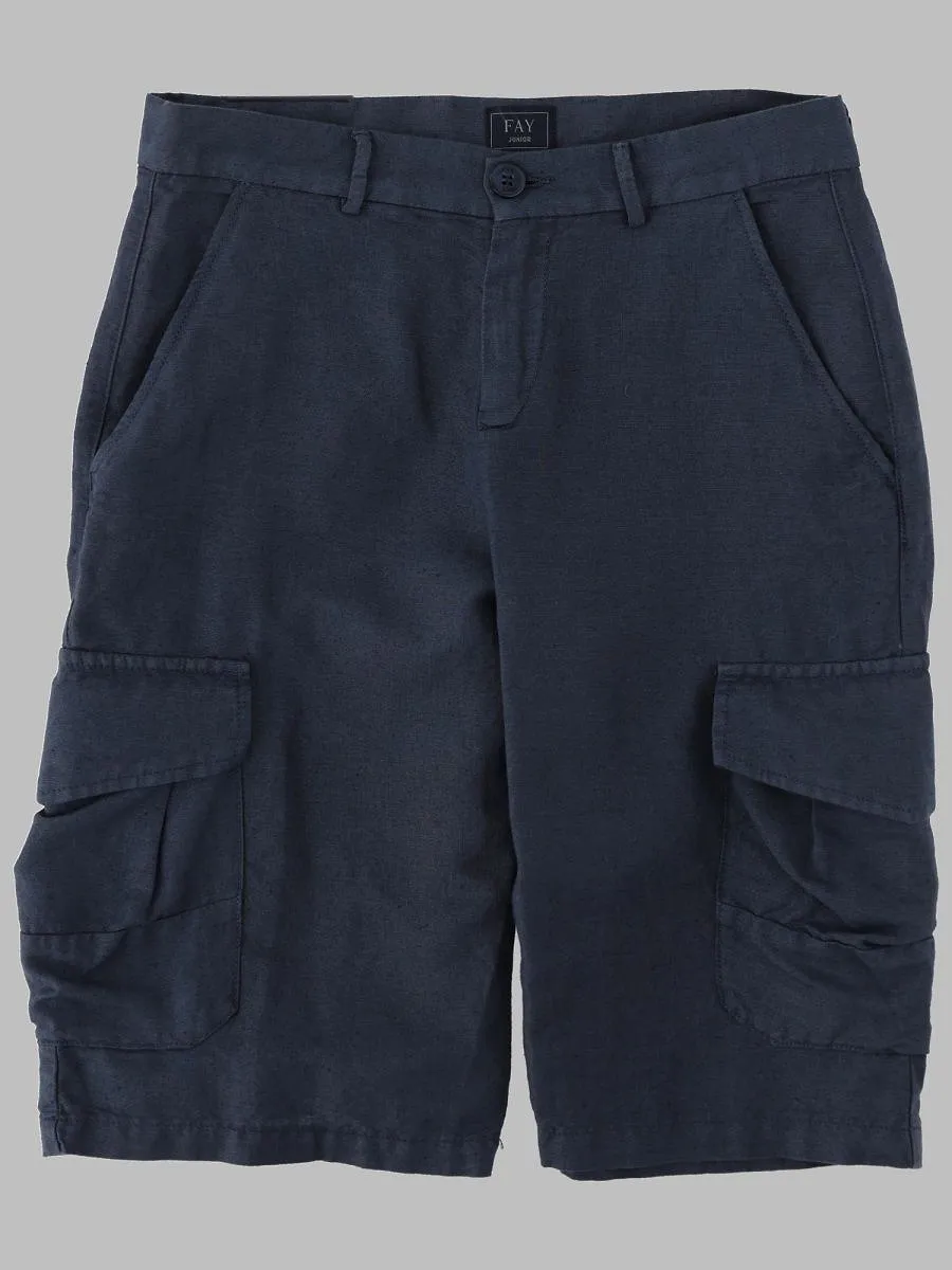 Fay Kids Cargo Bermuda Shorts