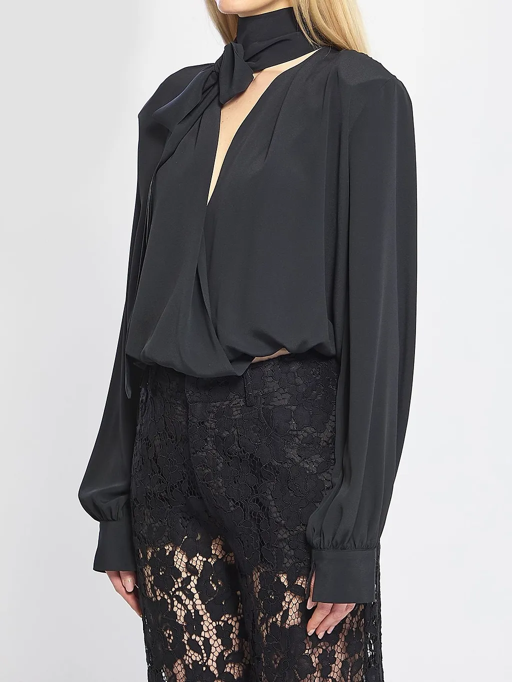Federica Tosi Wrap Blouse With Scarf