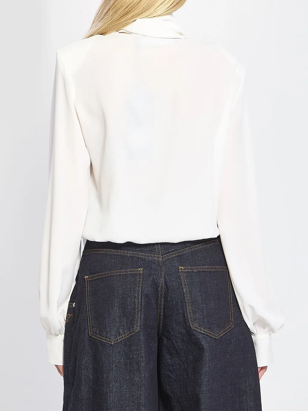 Federica Tosi Wrap Blouse With Detachable Scarf