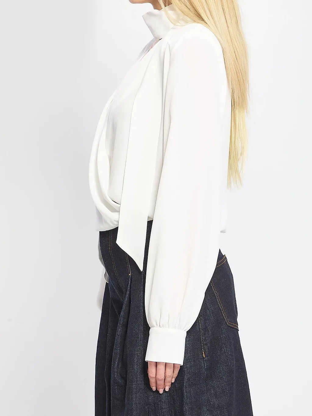 Federica Tosi Wrap Blouse With Detachable Scarf
