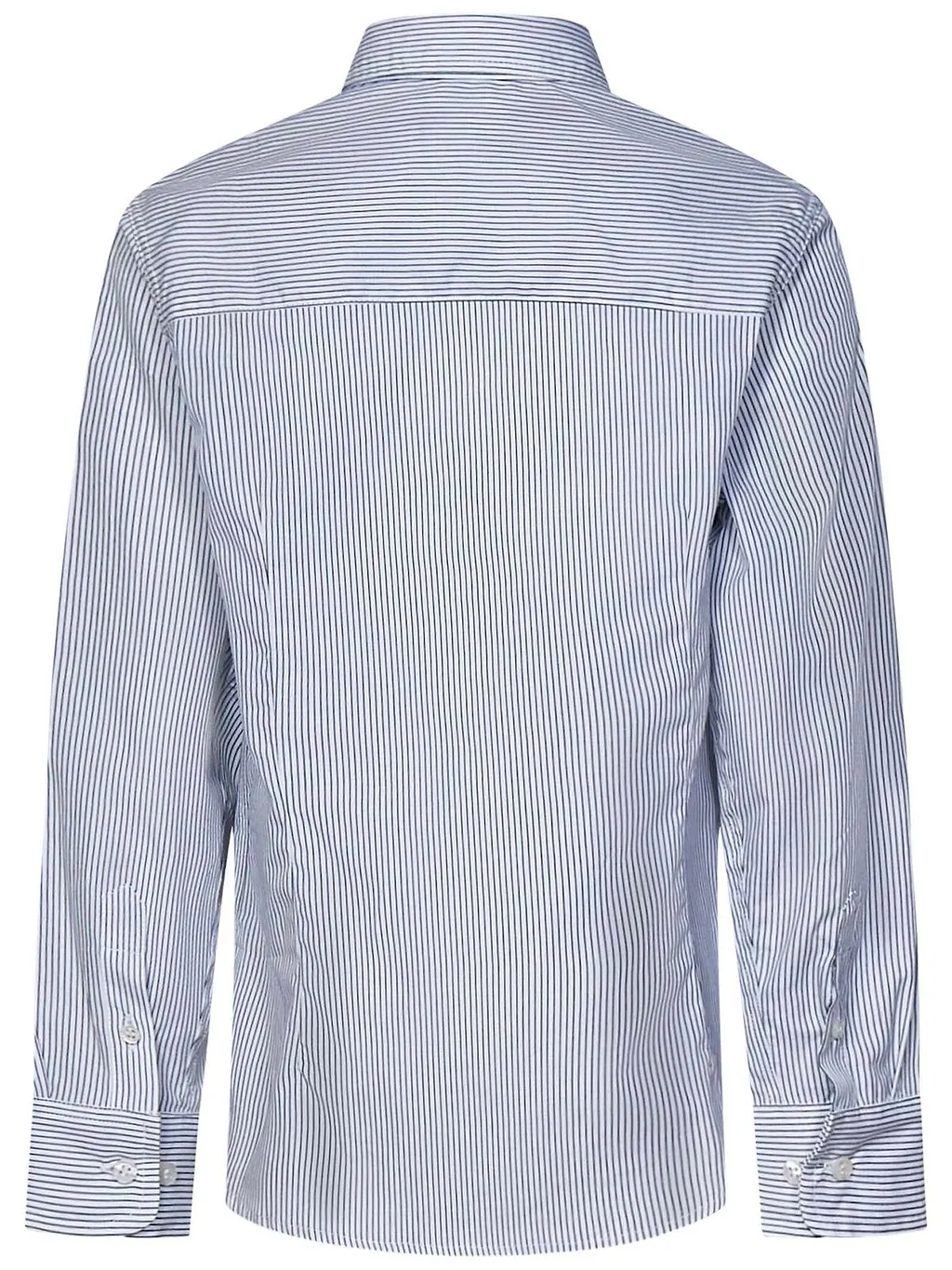Fay Kids Striped Curved Hem Shirt