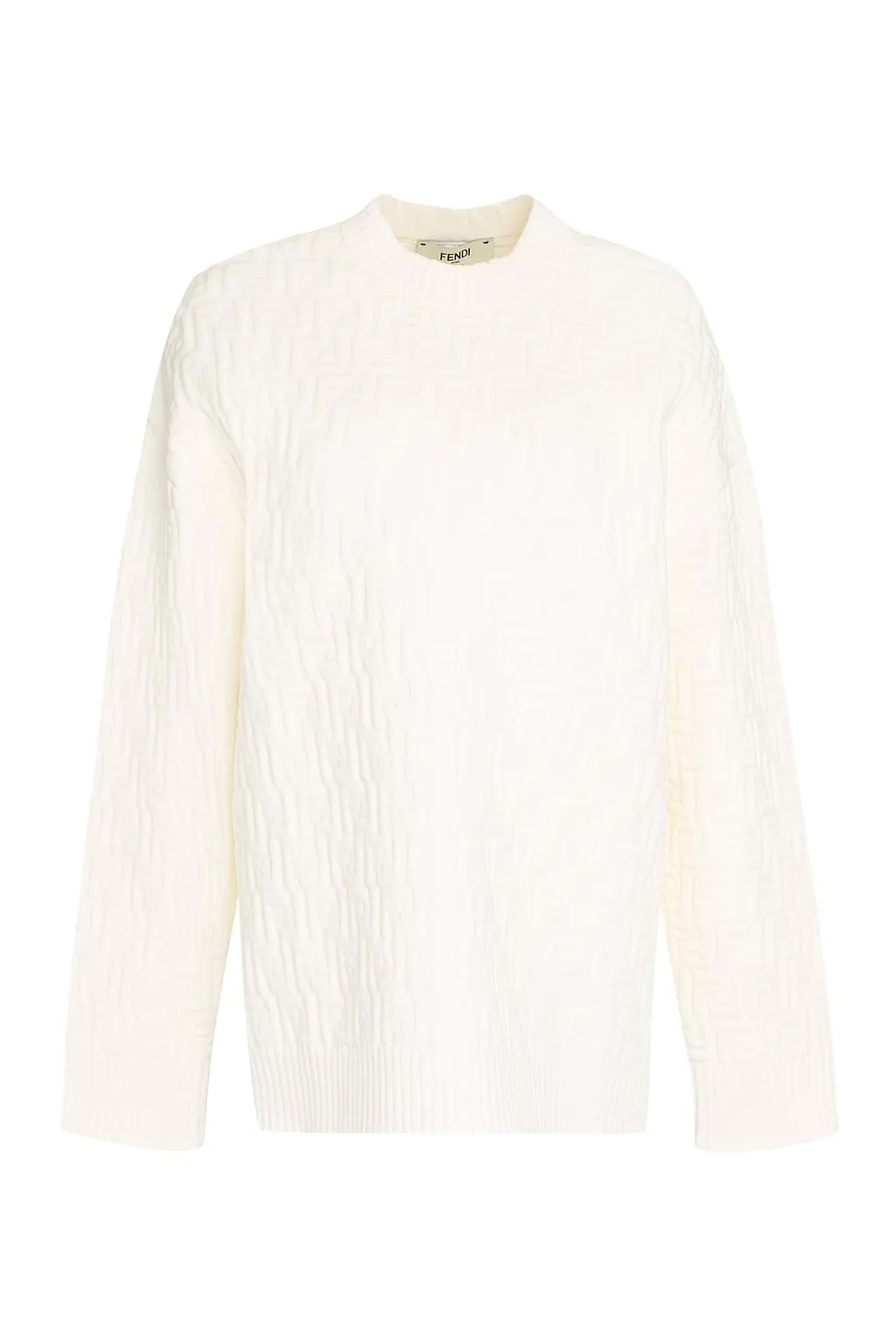 Fendi All-Over Ff Motif Embossed Pullover