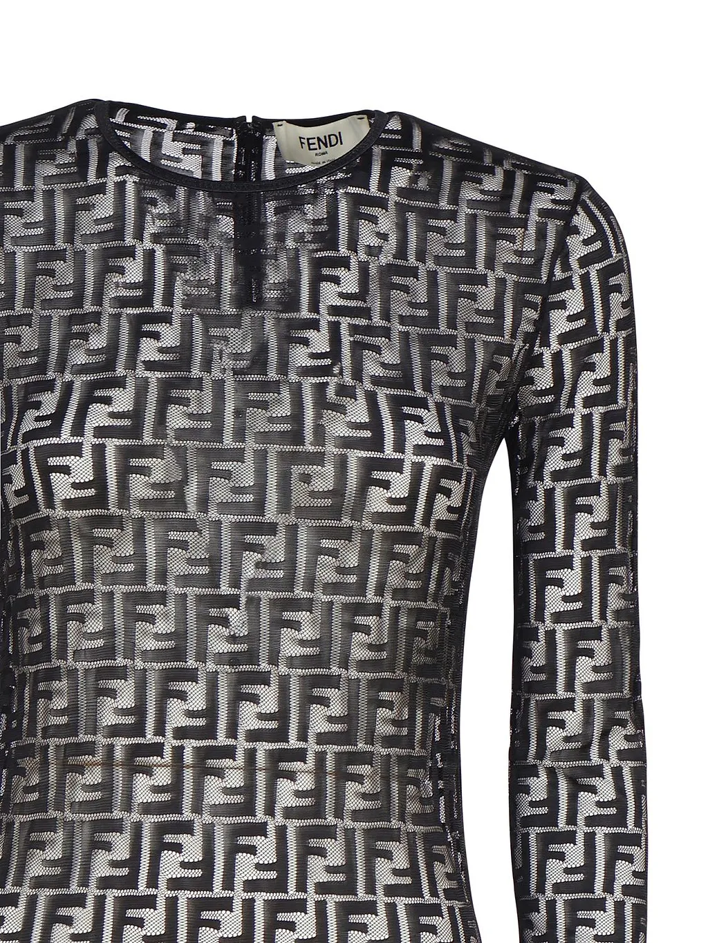 Fendi Monogrammed Lace Bodysuit