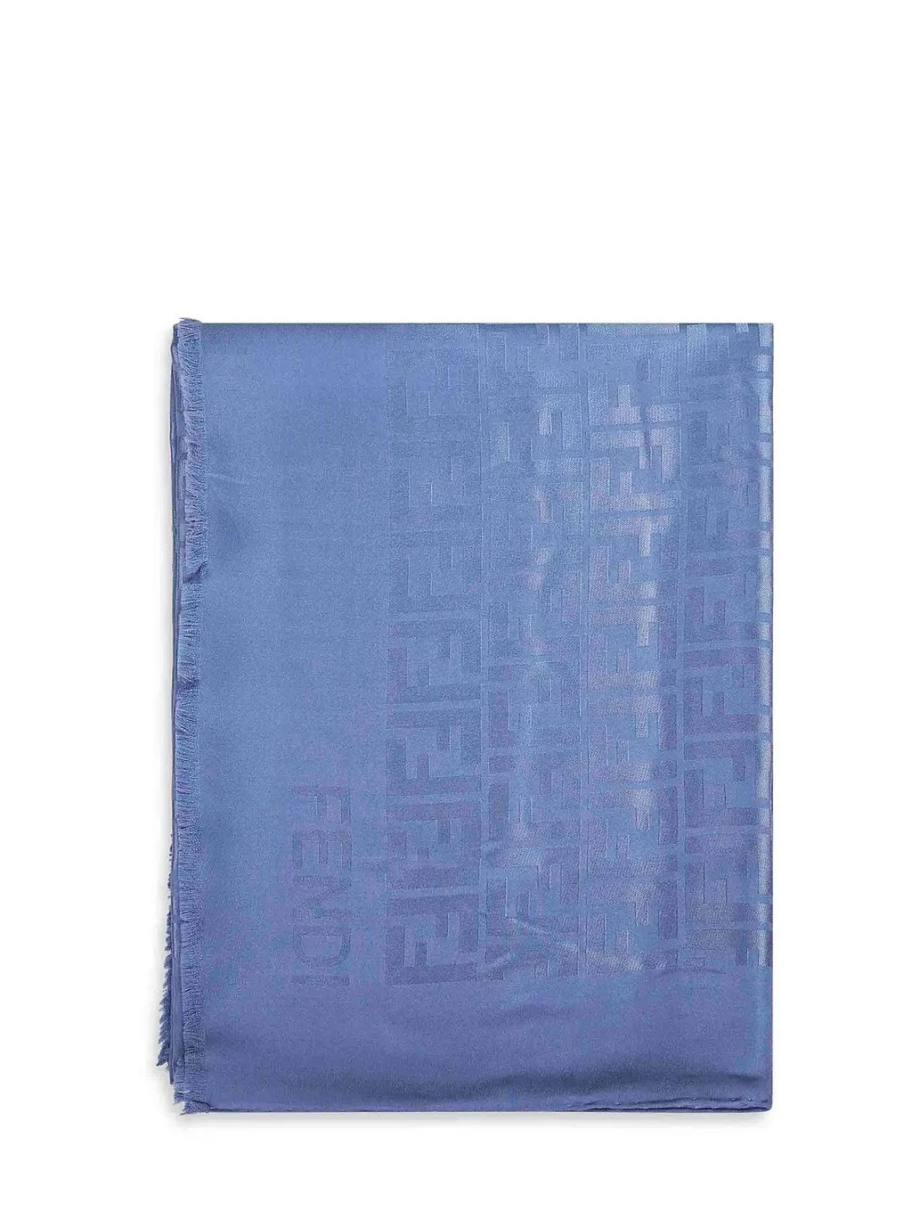 Fendi All-Over Ff Motif Frayed-Edge Scarf