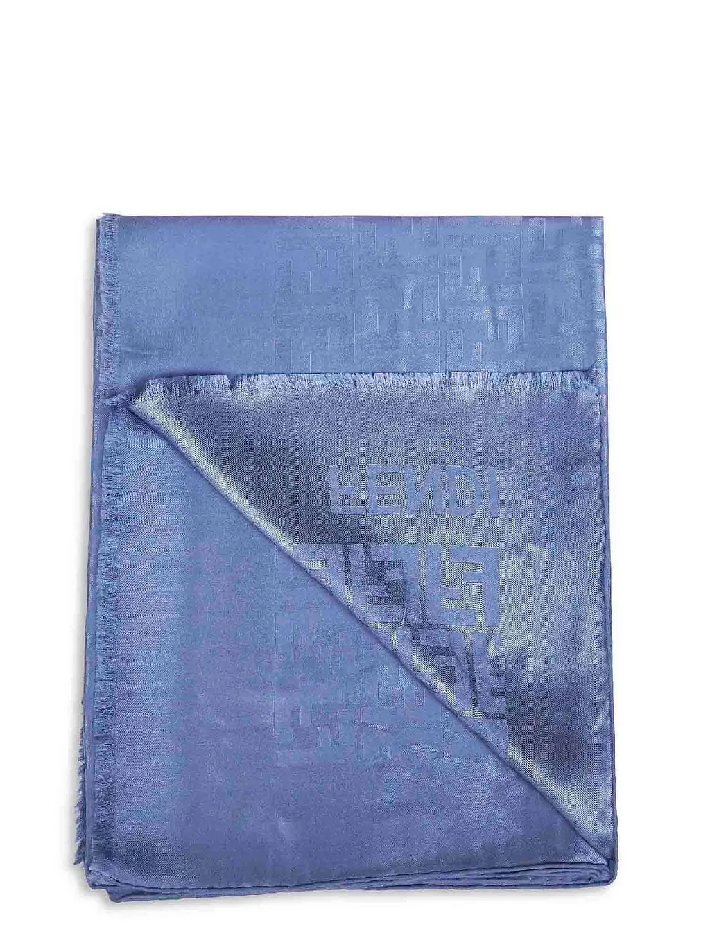 Fendi All-Over Ff Motif Frayed-Edge Scarf