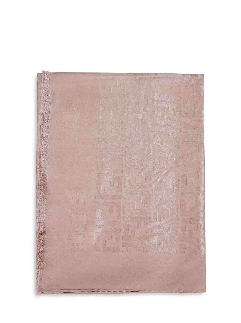 Fendi All-Over Ff Motif Frayed-Edge Scarf