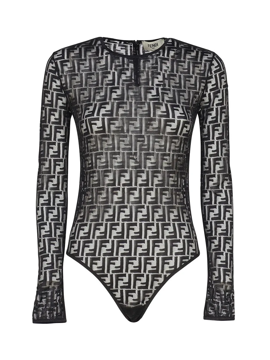 Fendi Monogrammed Lace Bodysuit
