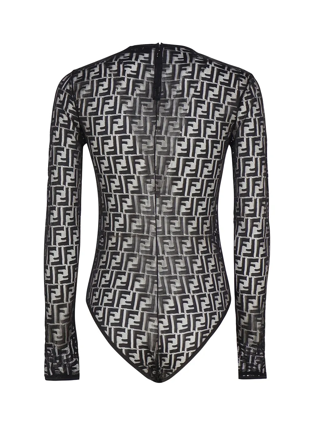 Fendi Monogrammed Lace Bodysuit