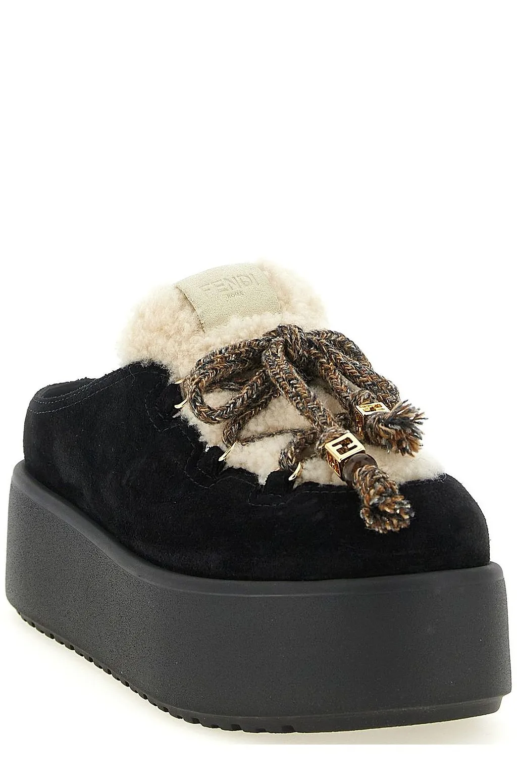 Fendi Apres Chic Lace-Up Sabots