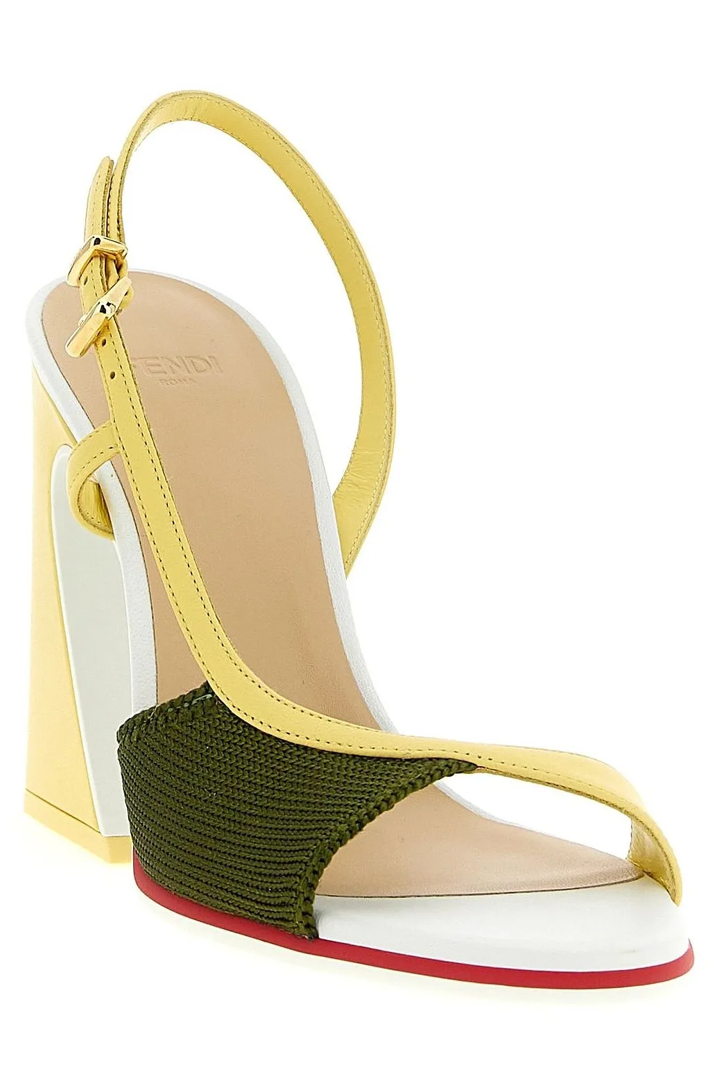 Fendi Arco Asymmetric High-Heel Sandals