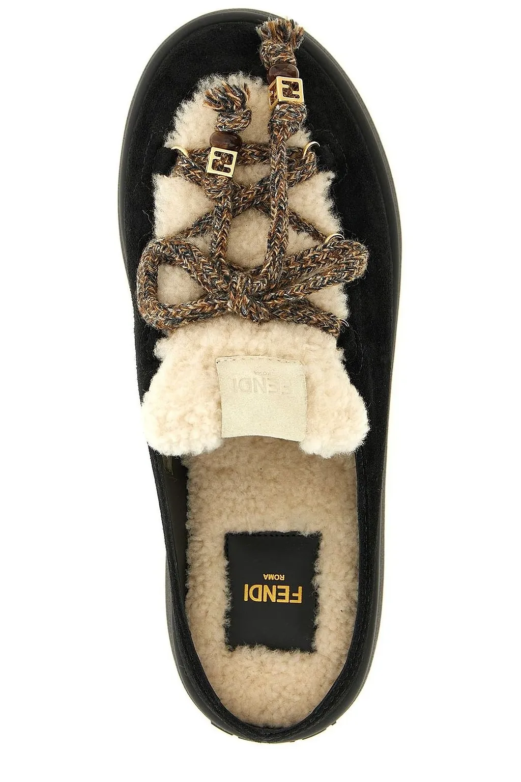 Fendi Apres Chic Lace-Up Sabots