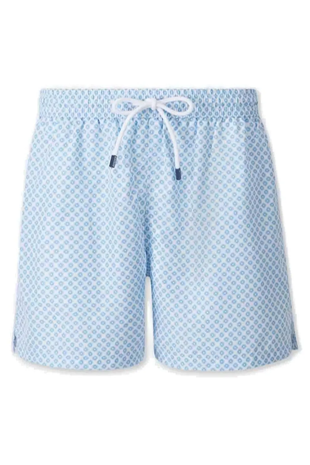 Pattern-Printed Drawstring Swim Shorts