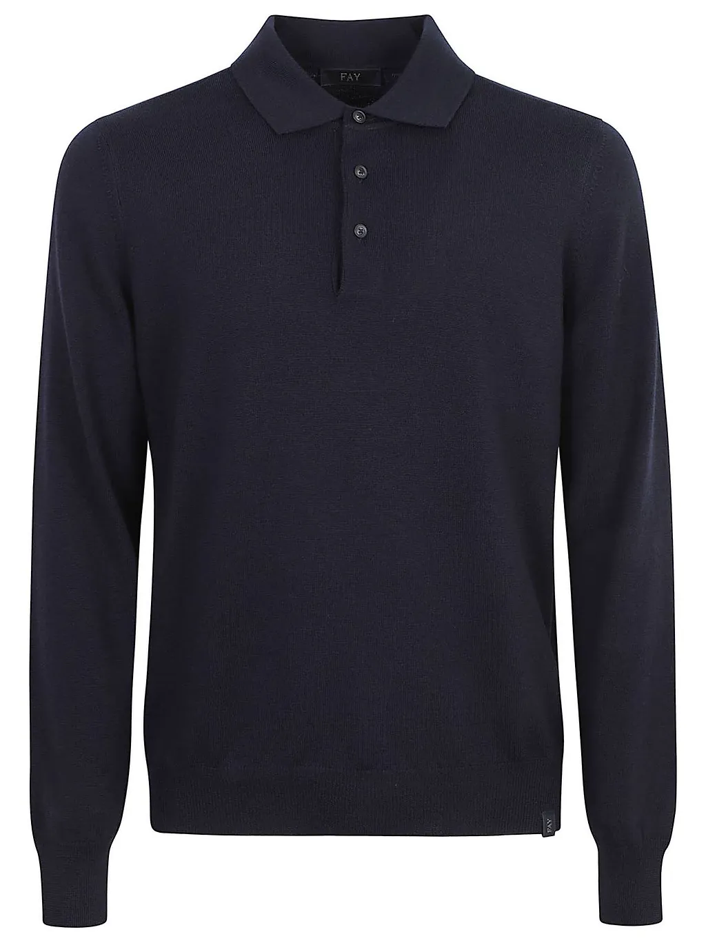 Fay Long-Sleeve Wool Polo Shirt