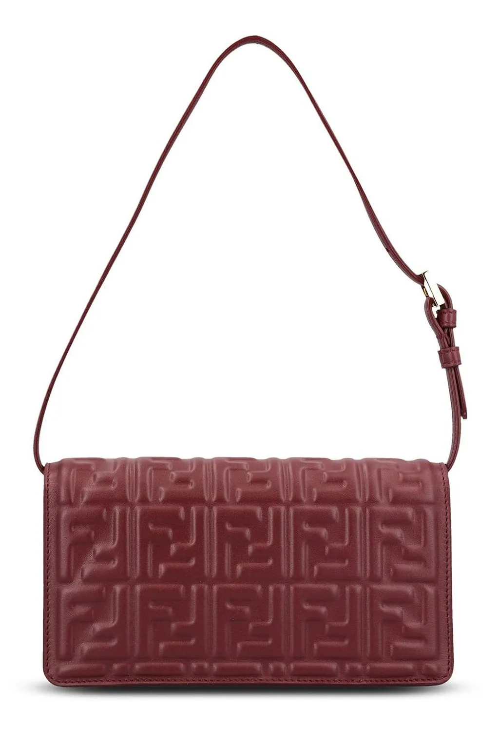 Fendi Baguette Ff Embossed Chained Wallet