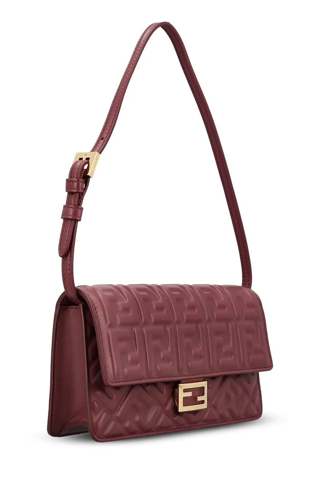 Fendi Baguette Ff Embossed Chained Wallet