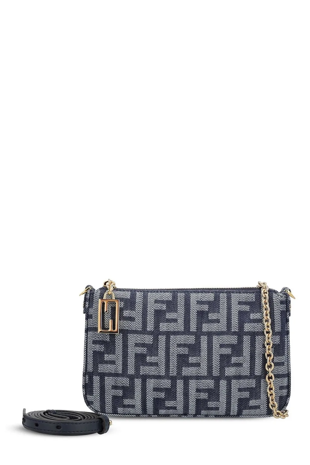 Fendi Baguette Ff Jacquard Pouch