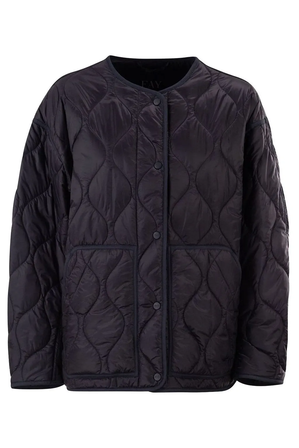 Fay Onion-Quilted Collarless Jacket