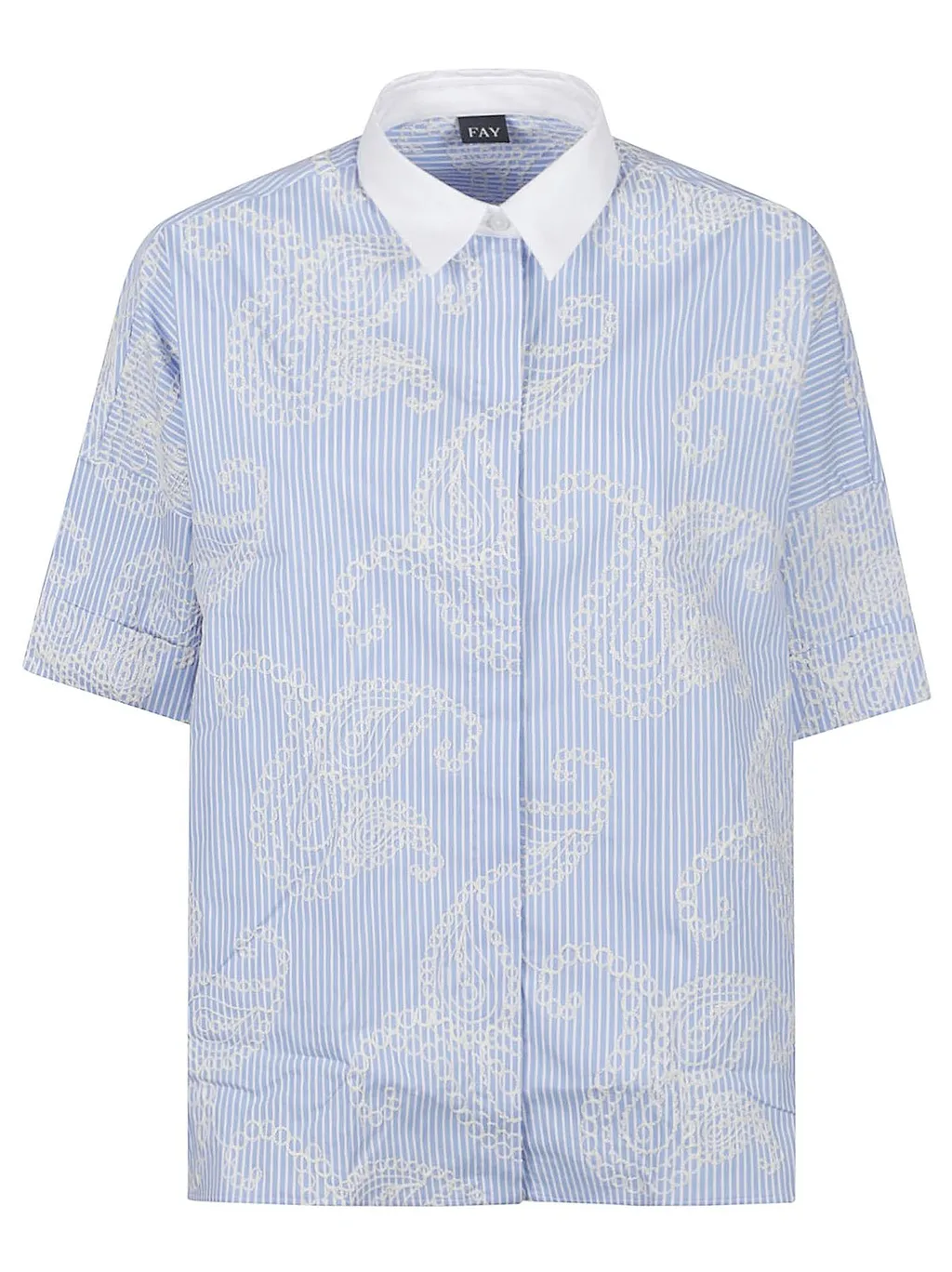 Fay Paisley Print 3/4 Sleeve Shirt