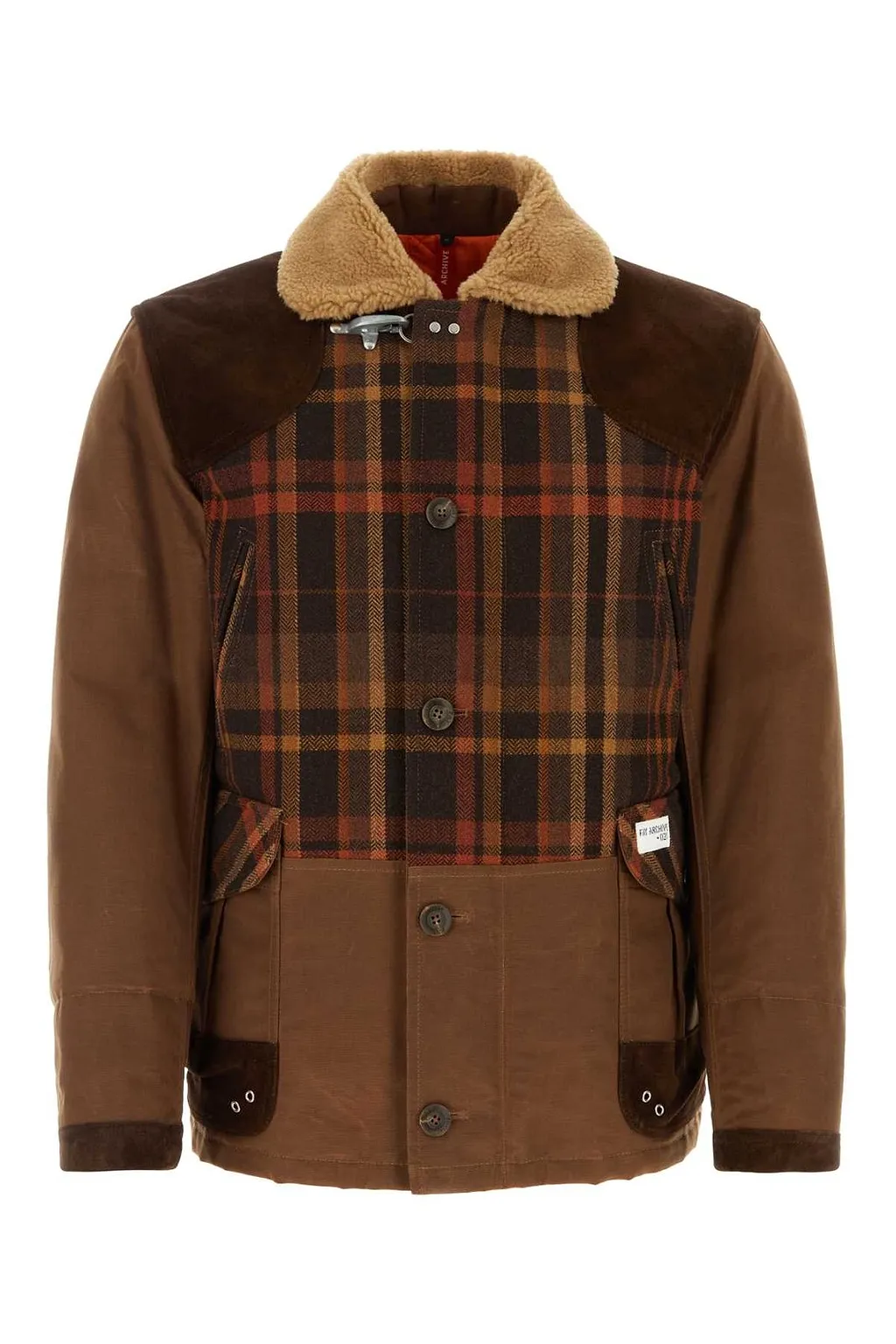 Fay Plaid Patterned Button-Up Jacket