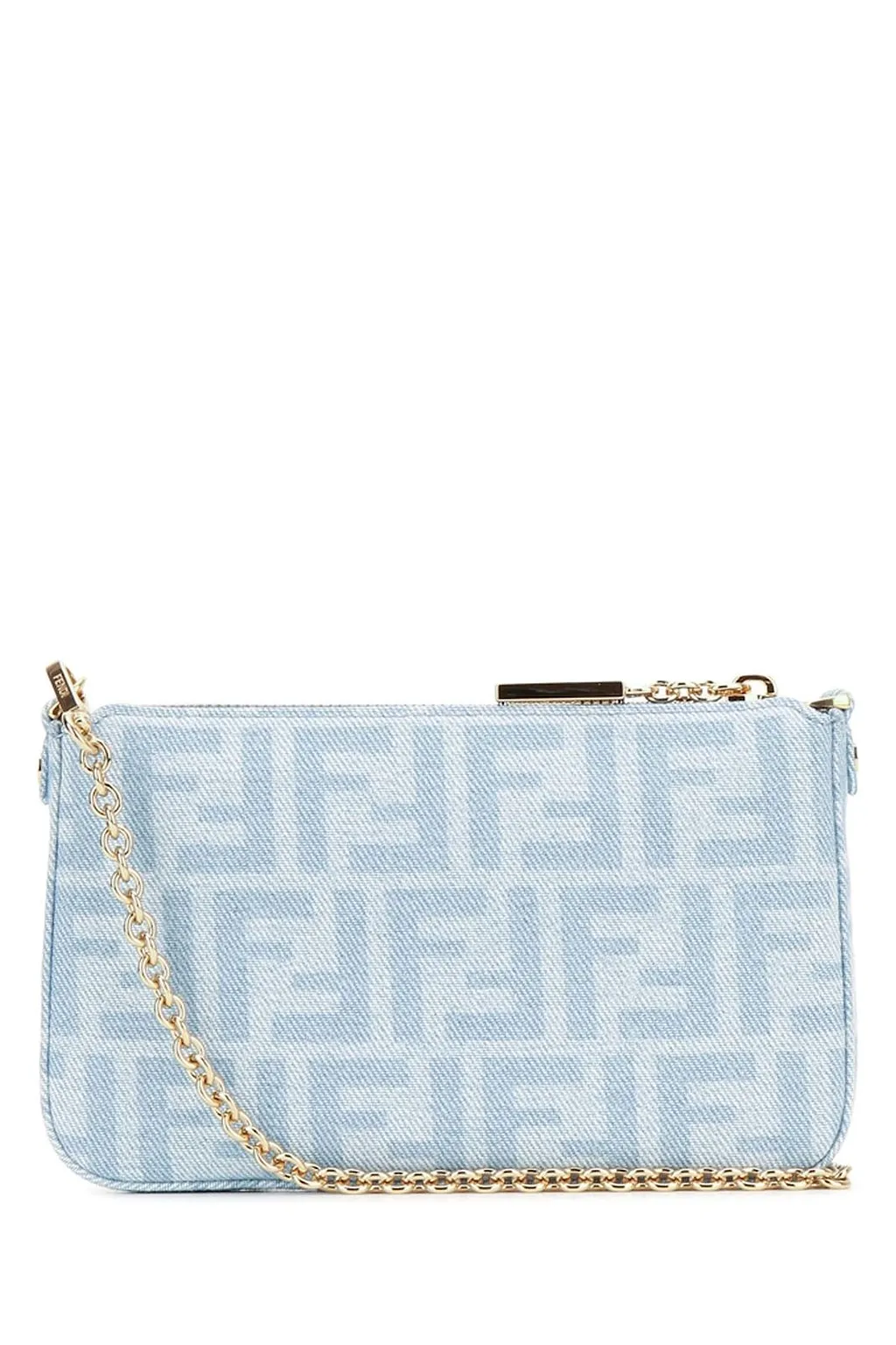 Fendi Baguette Zipped Denim Pouch