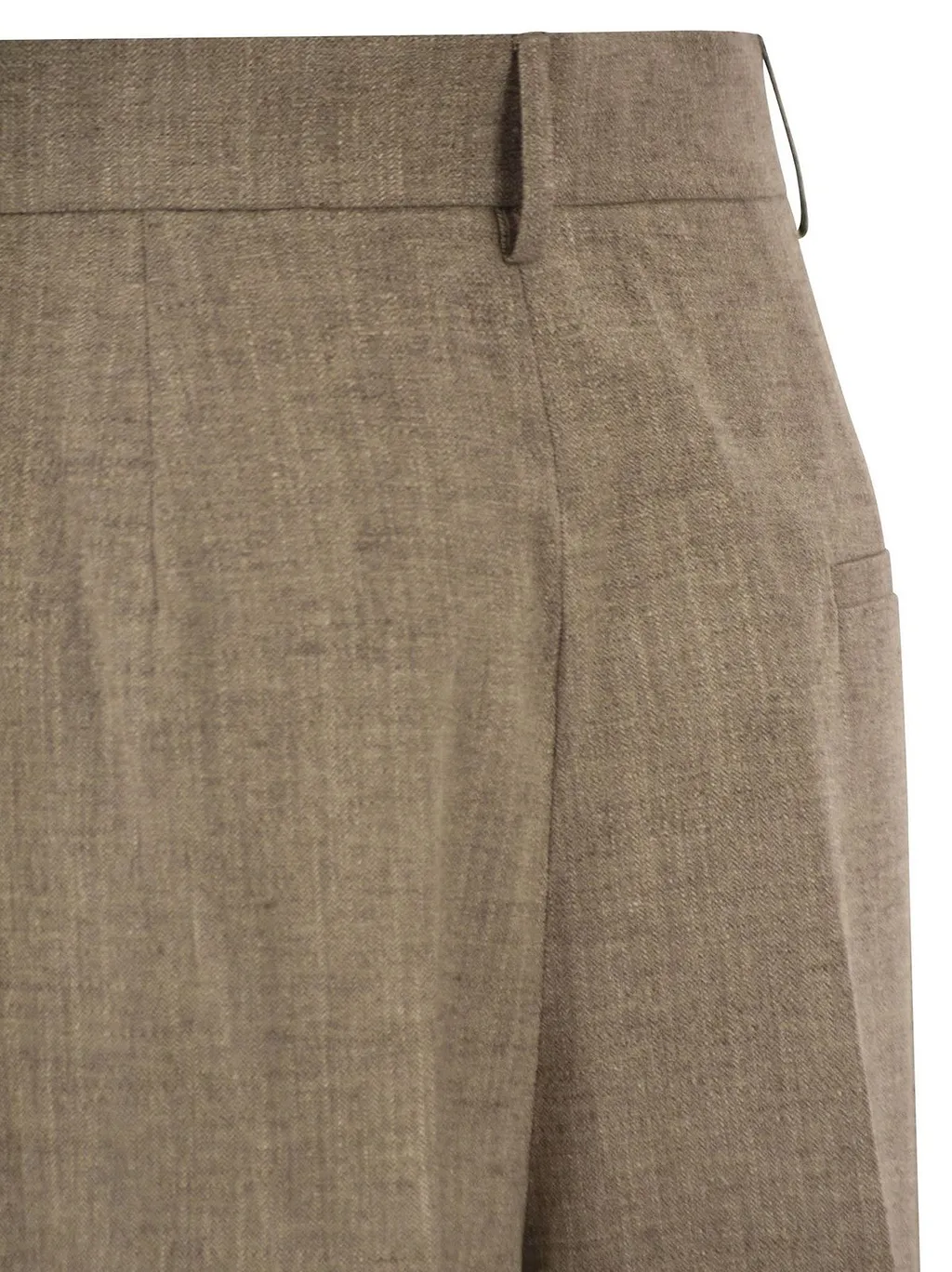 Fay Pleated Wide-Leg Pants