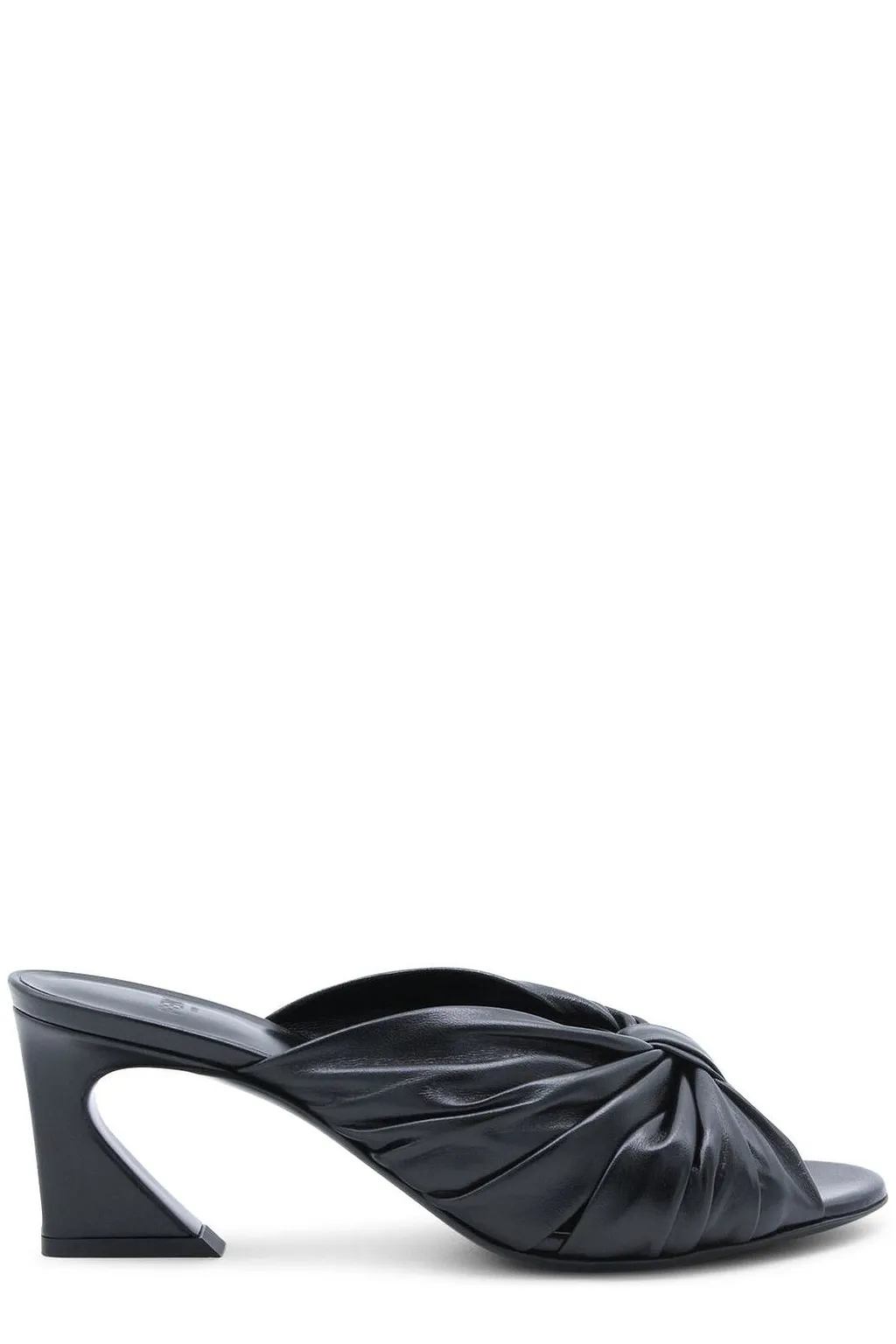 Fendi Bow-Detailed Gathered Heeled Sandals