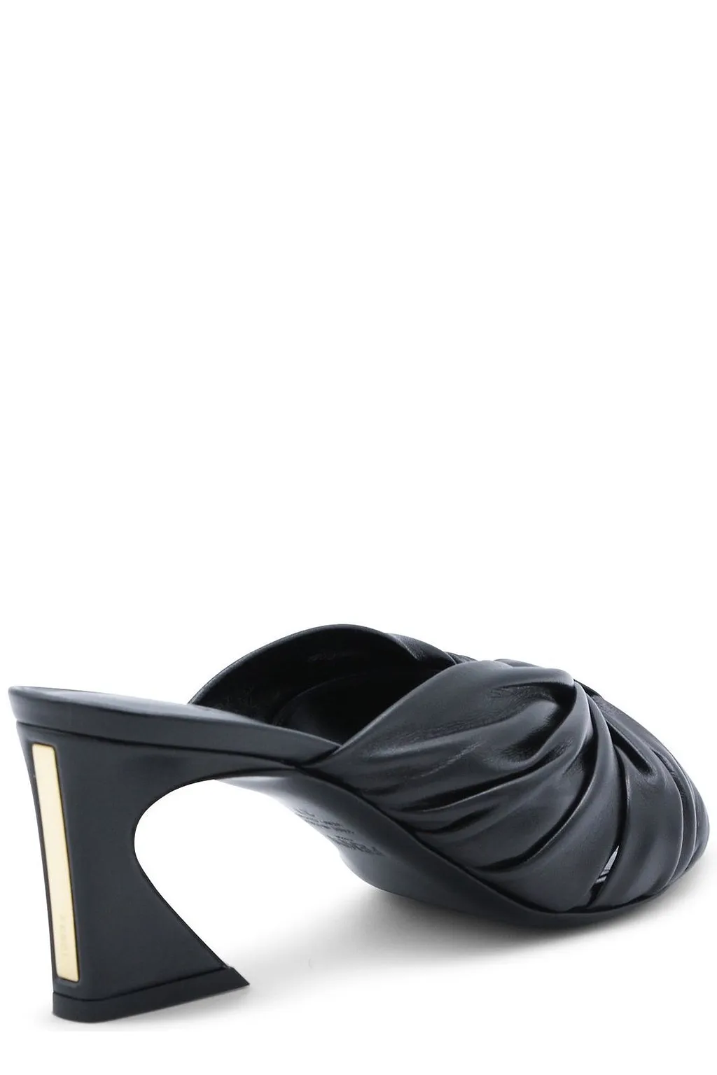Fendi Bow-Detailed Gathered Heeled Sandals