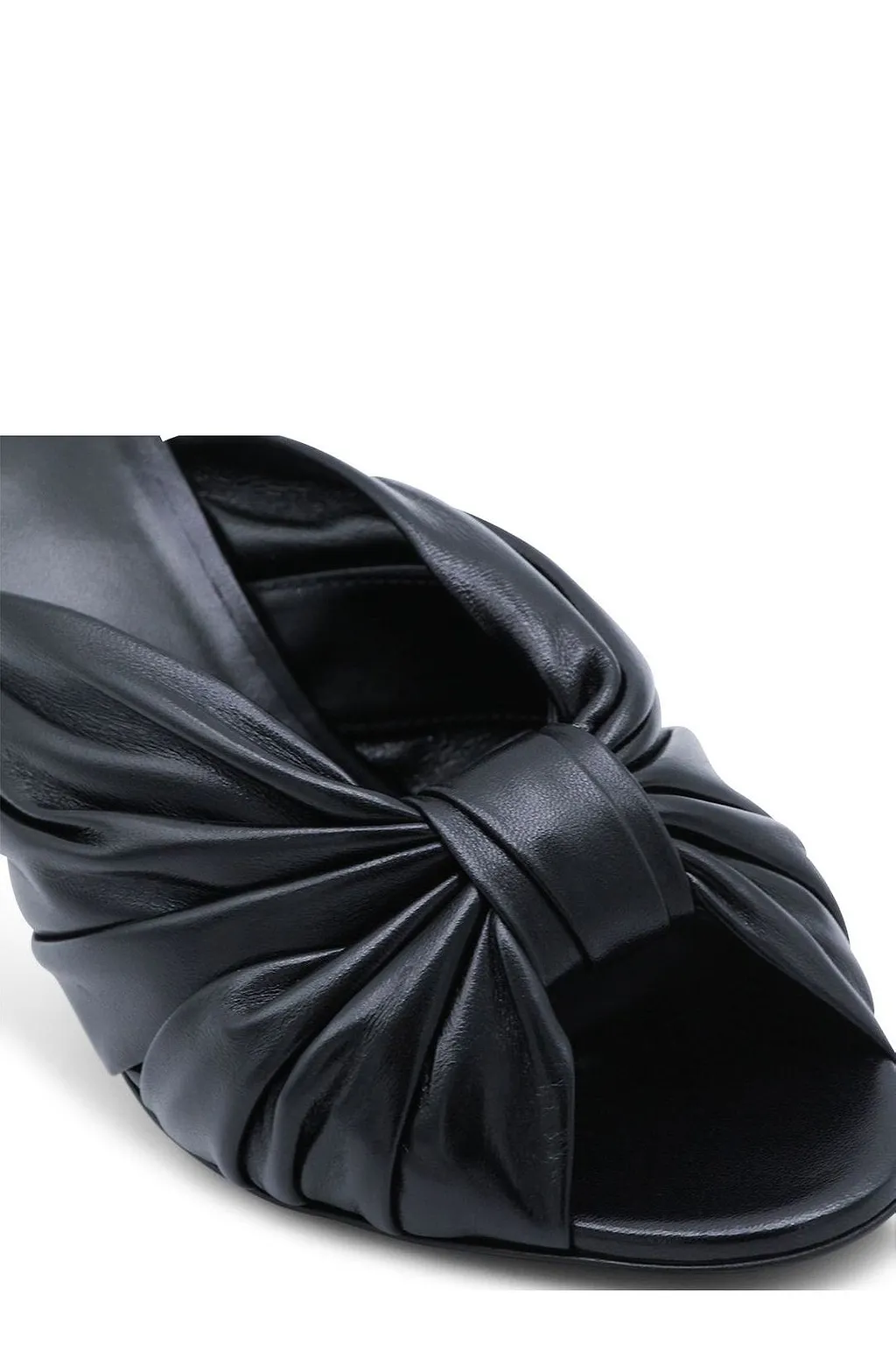 Fendi Bow-Detailed Gathered Heeled Sandals