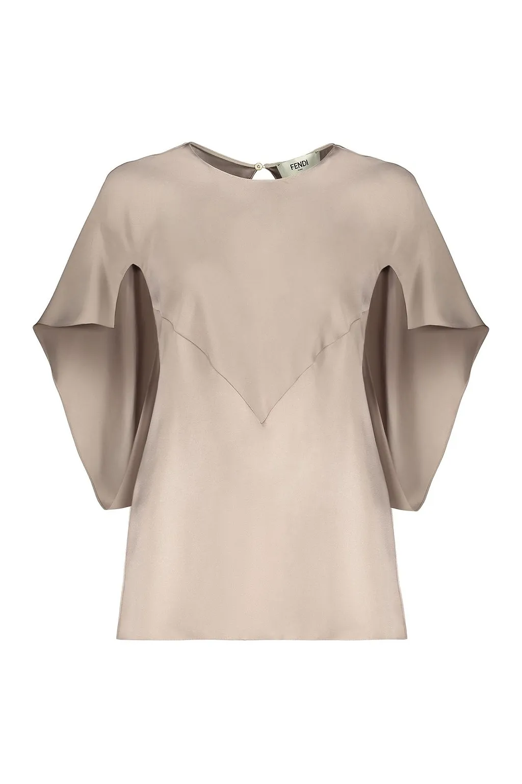 Fendi Cape-Style Sleeved Cut-Out Detailed Blouse