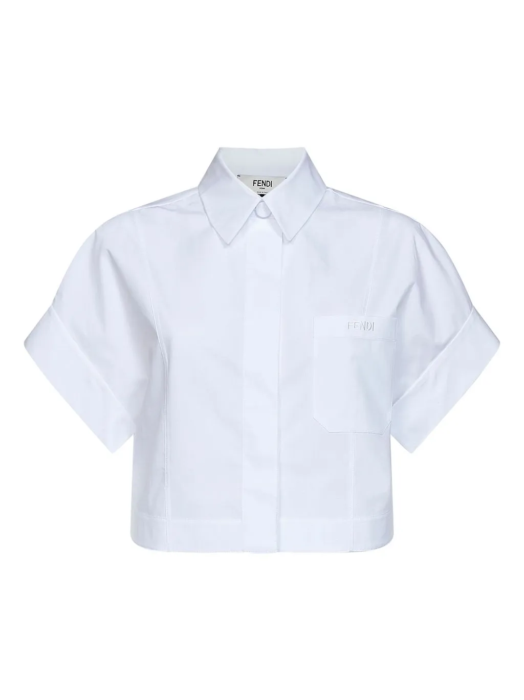 Fendi Cocoon Sleeves Cropped Shirt