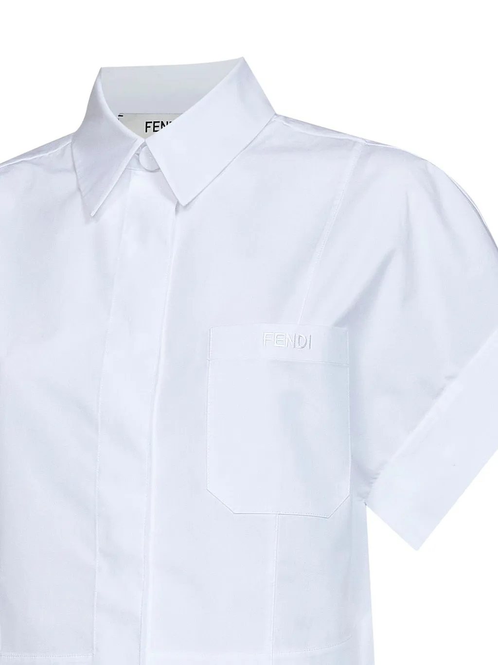 Fendi Cocoon Sleeves Cropped Shirt