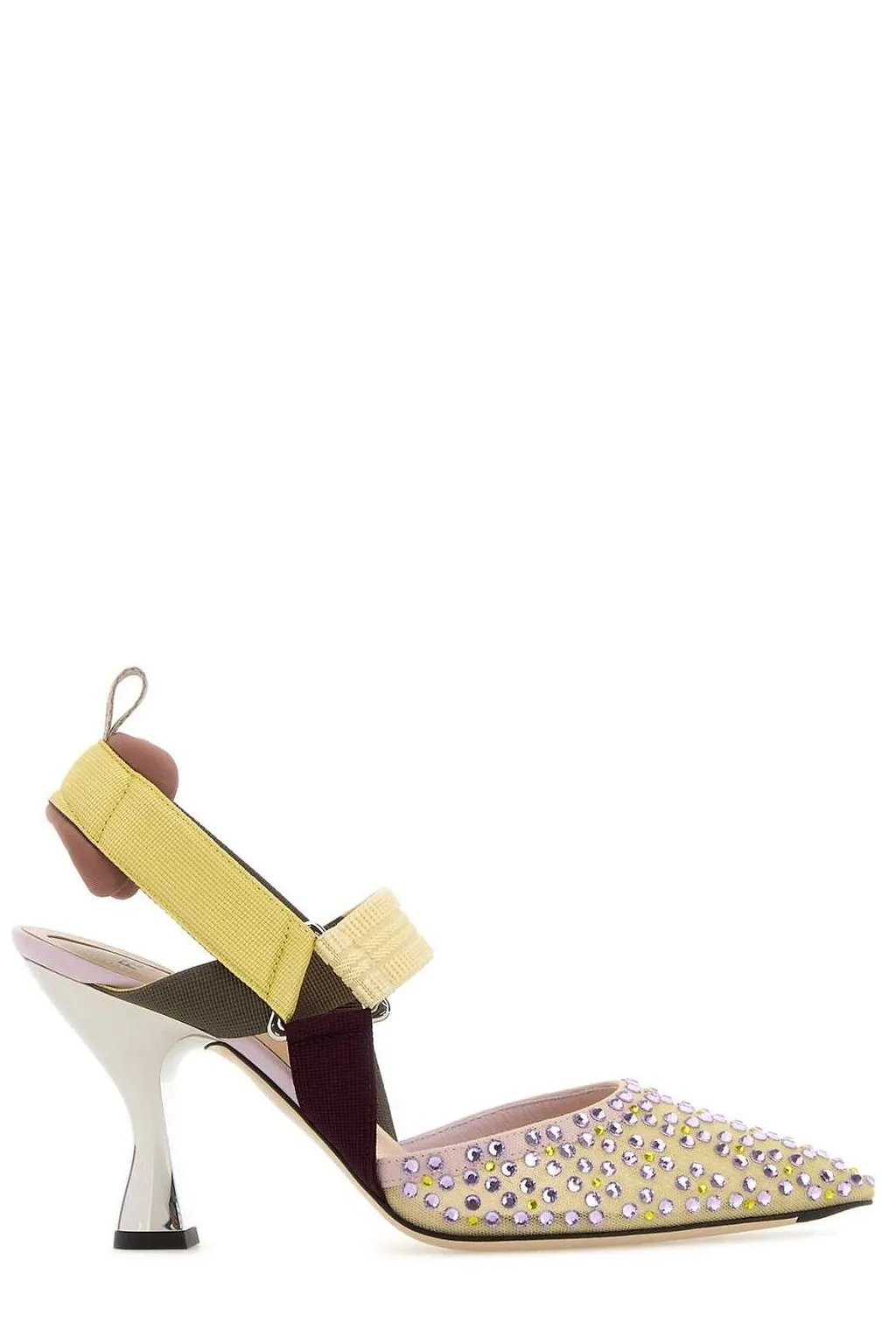 Fendi Colibrì Embellished Slingback Heeled Pumps