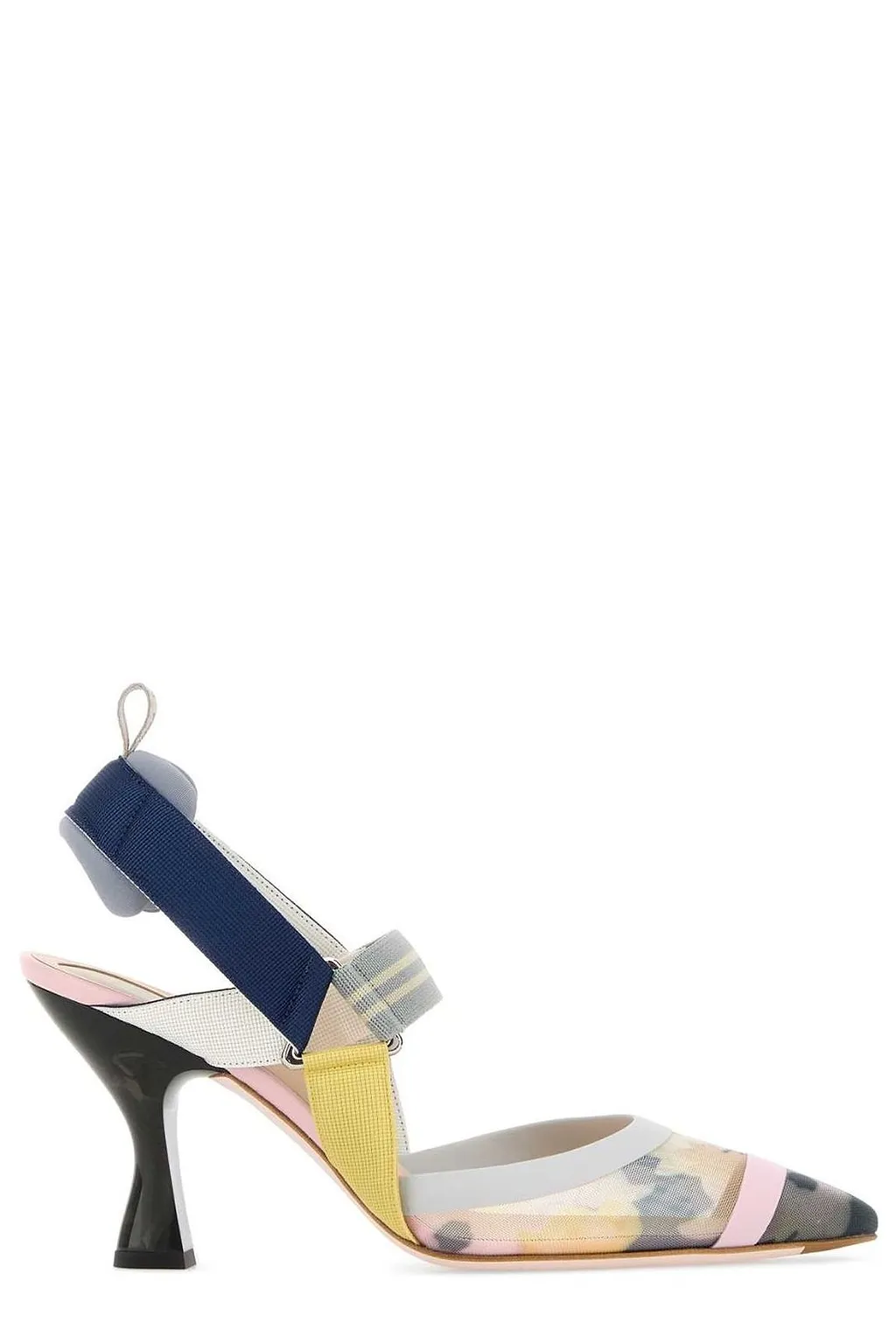 Fendi Colibrì Mesh High-Heeled Slingback Pumps