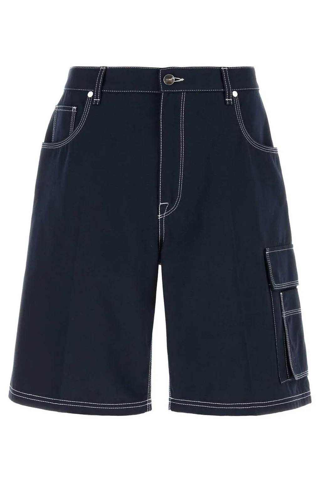 Fendi Ff Embroidered Cargo Bermuda Shorts