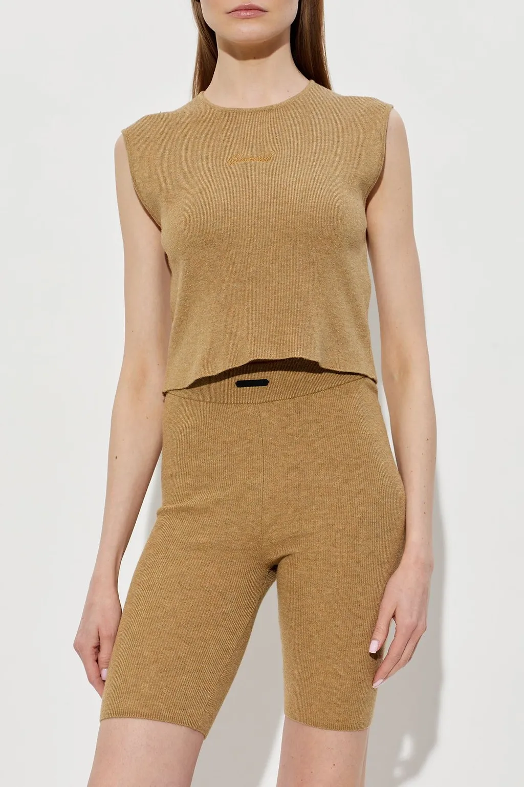 Fear Of God Essentials Signature Rib Knit Cropped Top