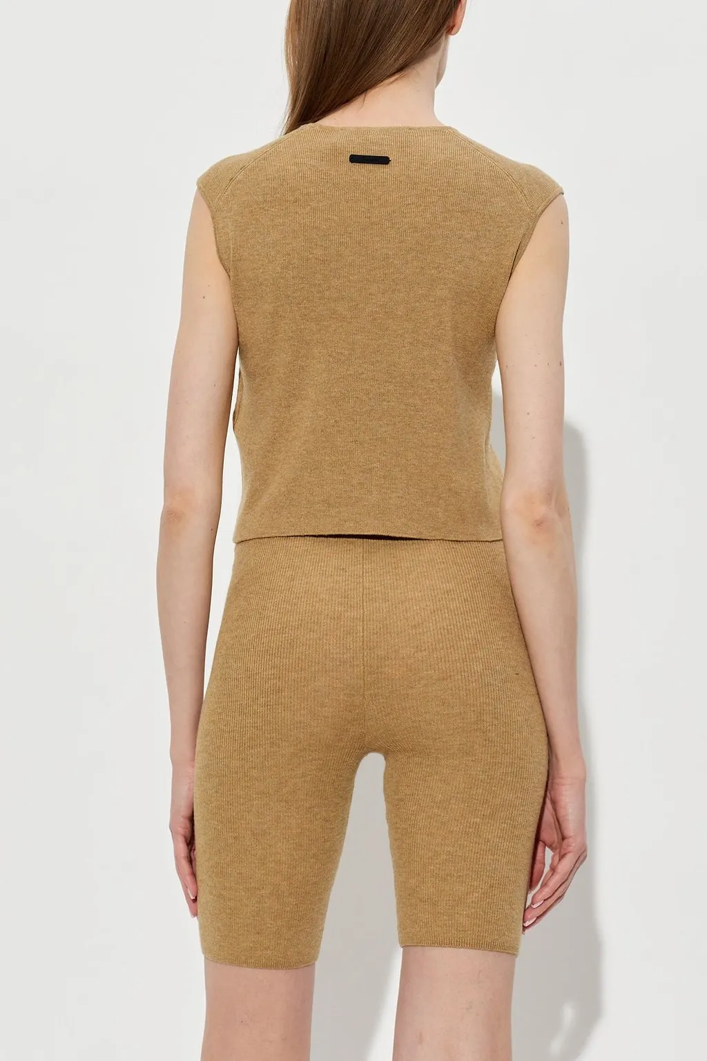 Fear Of God Essentials Signature Rib Knit Cropped Top