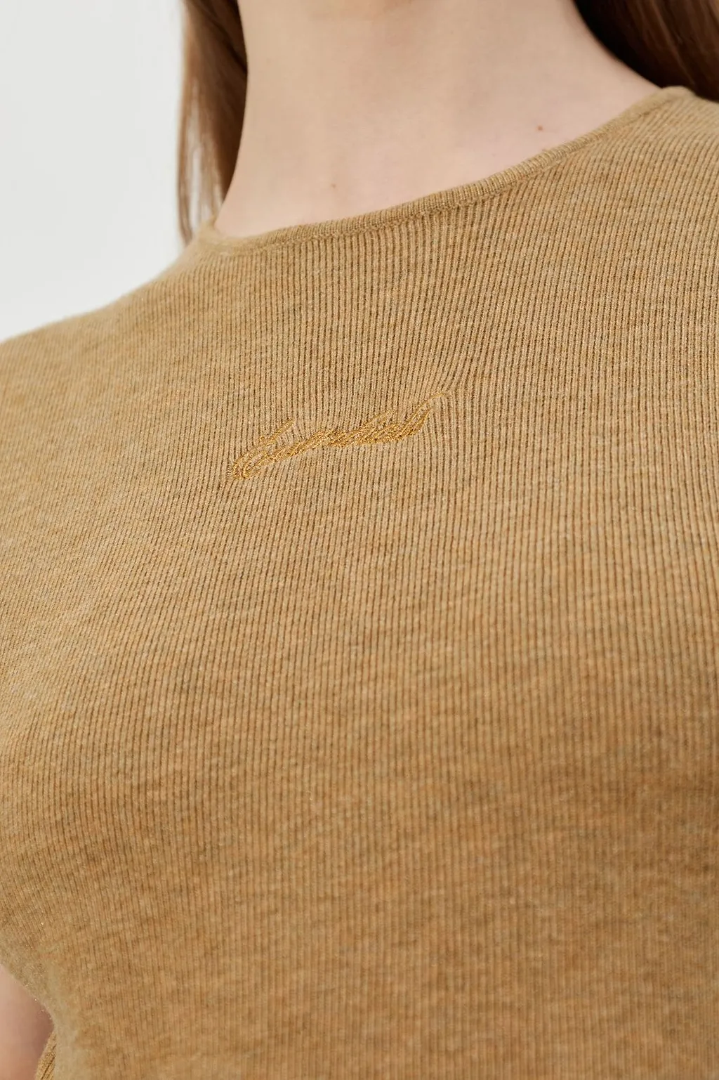 Fear Of God Essentials Signature Rib Knit Cropped Top