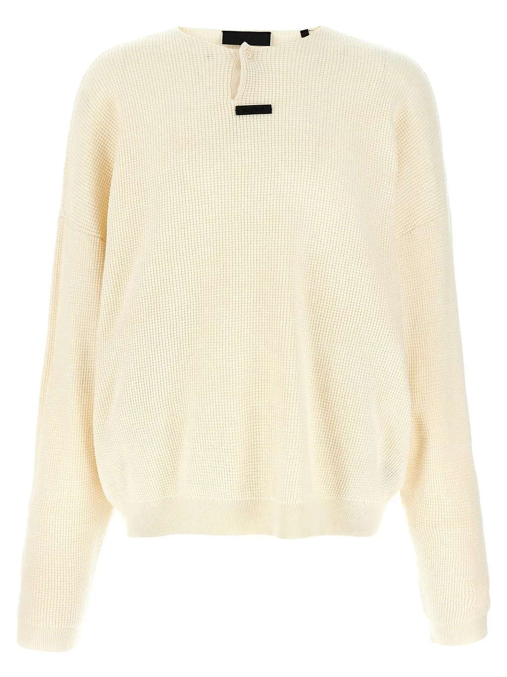 Fear Of God Essentials Waffle-Knit Henley Neck Jumper