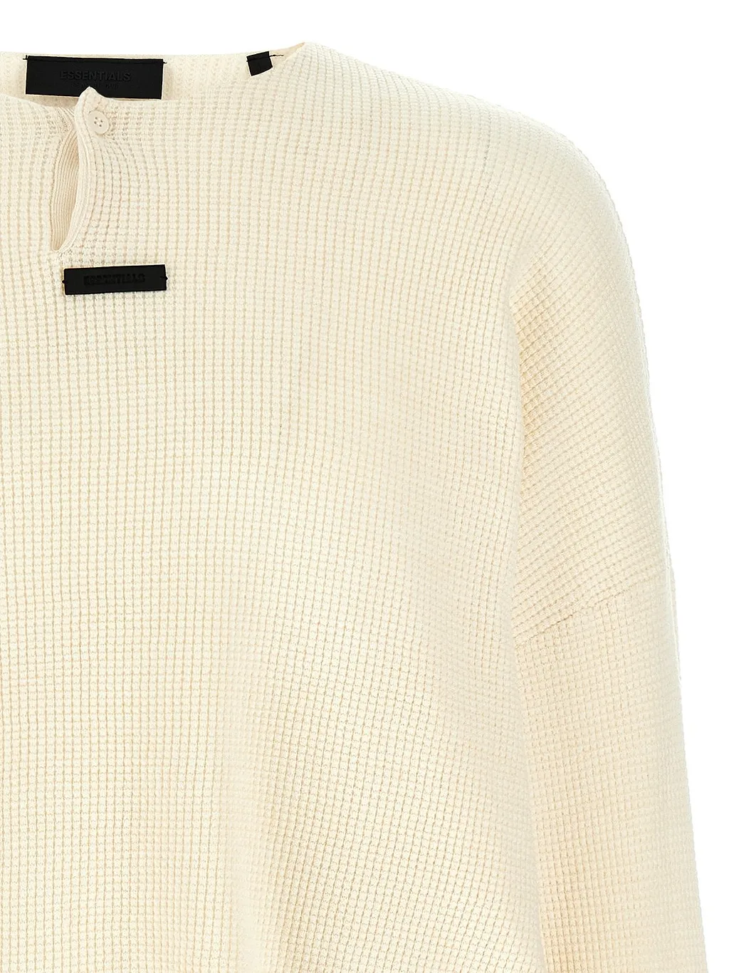 Fear Of God Essentials Waffle-Knit Henley Neck Jumper
