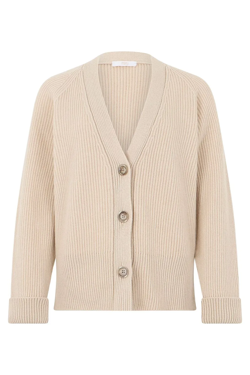 Classico Ribbed V-Neck Cardigan