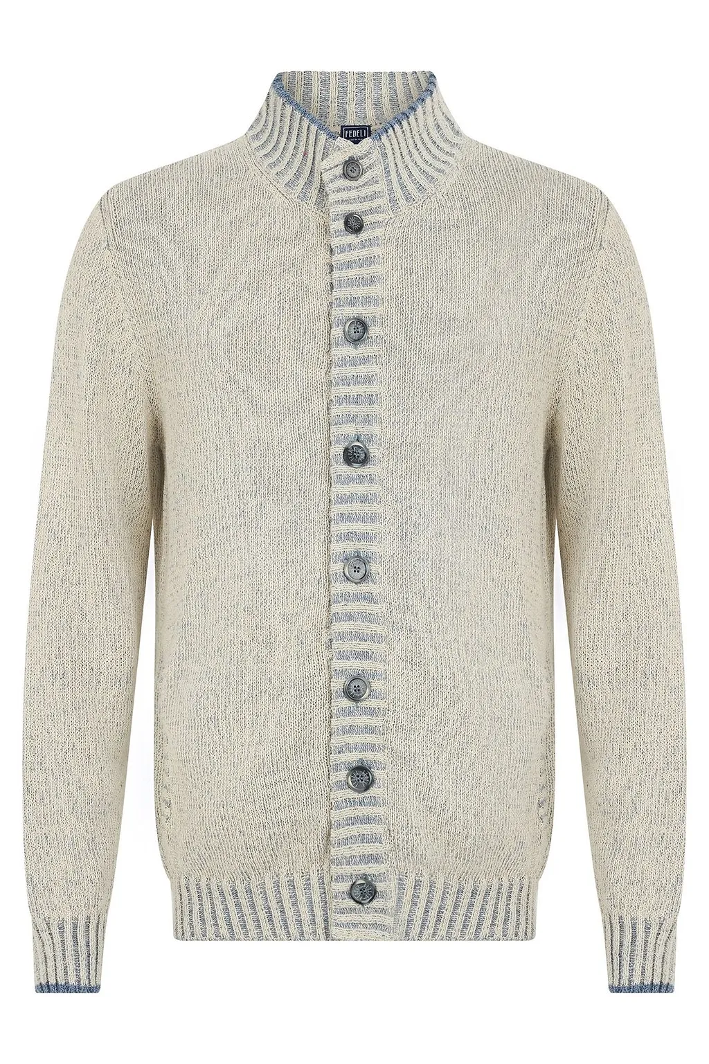 Fedeli Contrast Trim Buttoned Cardigan