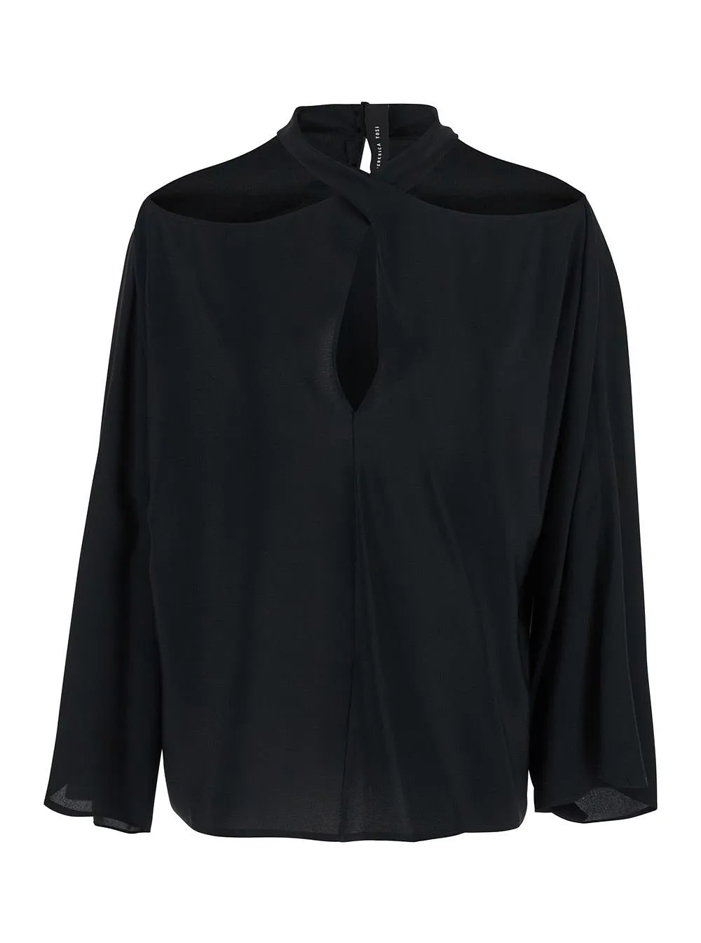 Federica Tosi Criss-Cross Keyhole Blouse